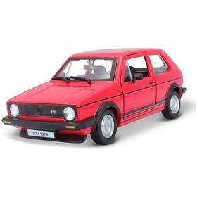 Resim Bburago 1979 Volkswagen Golf Mk1 Gtı Kırmızı 1 24 Model Araba 