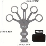 Resim 1 adet Silikon Parmak Egzersiz Tutacağı, Bilek Çekme Düzeltici, Atış Eğitim Yardımcısı, Güç Antrenman Cihazı, Kauçuk, Siyah ve Gri, Güçsüz, Fitness ve Açık Hava Ekipmanları 