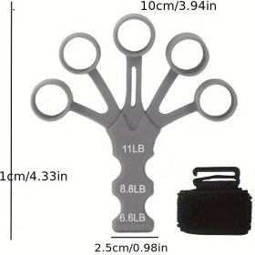 Resim 1 adet Silikon Parmak Egzersiz Tutacağı, Bilek Çekme Düzeltici, Atış Eğitim Yardımcısı, Güç Antrenman Cihazı, Kauçuk, Siyah ve Gri, Güçsüz, Fitness ve Açık Hava Ekipmanları 