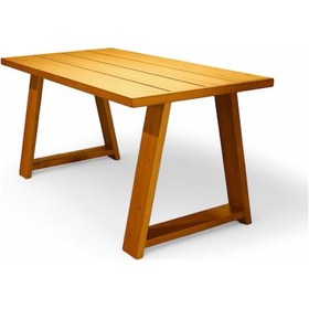 Resim Neiwel Garden Zena Doğal Ahşap Bahçe Yemek Masası-120-260 Açık Ceviz 