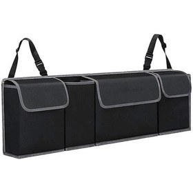Resim Araba Koltuk Arkası Organizer Araç Oto Bagaj Içi 4 Cepli Bod Düze N11.701 
