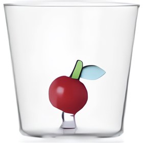Resim Red Apple Elma Figürlü Cam Su Bardağı 