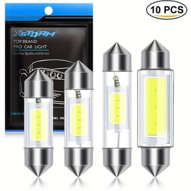 Resim 10 adet XSTORM C5W/C10W LED COB Ampuller - 12V 6000K Beyaz Otomobil İç Aydınlatma için Plaka, Tavan ve Okuma Işıkları (31mm/36mm/39mm/41mm) - Araç İçi Aydınlatmaya Uygun, Araç Tavan Aydınlatması, Kompakt Ampul Tasarımı, Güvenilir Oto Aydınlatma, Profesyonel Montajcılar 