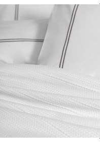 Resim Classic Çeyizlik Çift Kişilik Pikeli Nevresim Takımı Mehveş Beyaz Beyaz 