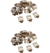 Resim 1/2/3 20 Adet Metal Örgü Kemer Merdiven Tokaları Bagaj Kayışı Bronz 2,4 X 1,6 Cm 3 Set 