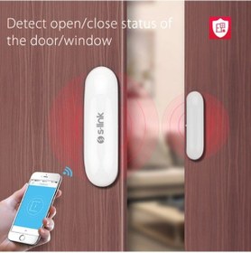 Resim Wıfe Akıllı Güvenlik Sistemi Kapı-pencere Manyetik Sensör 