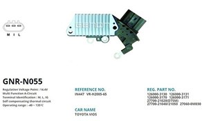 Resim Alternator Konjektor Denso Tip 12V Toyota Yaris 1.4 - 1.5 - 1.4D-4D Land Rover Freelander (M, L, I GENON