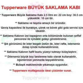 Resim Tupperware Poğaça Kurabiye Saklama Kutusu Saklama Kabı Pembe F20 