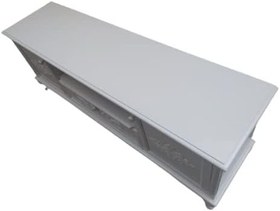 Resim Tv Sehpa ST 17448 Klasik Nakış Model Kayın Aslan Ayak Oyma Beyaz Renk El Yapım 