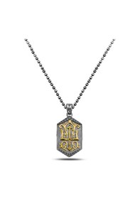Resim Brezza Lusso Jewelry Şövalye Asalet Arması Erkek Gümüş Kolye Altın 