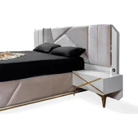 Resim Vivense Diamond Bazalı Karyola, Krem, 160X200 