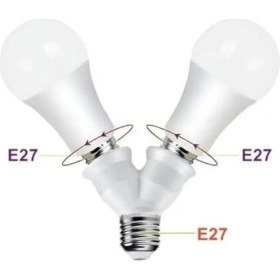 Resim ‎monte Lua E27 Duy Çoğaltıcı (Tek Duydan Çift E27 Lamba Bağlantısı) 