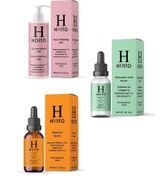 Resim Hoito yüz temizleme jeli 200ml & hyalüronik asit serum 30ml & c vitamini serumu 30ml 3'lü 