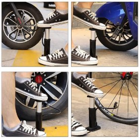 Resim Genel Markalar DT DT-4524BLI Pedal Tip Göstergeli Pompa 160 PSI Alüminyum 