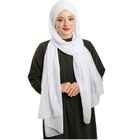 Resim Hürrem Bone Beyaz Pratik Hazır Geçmeli Bone Şal Şifon Drapeli 2507 42 beyaz 