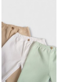 Resim Elibaby 3'lü Pamuk Bebek Tayt Çok Renkli 