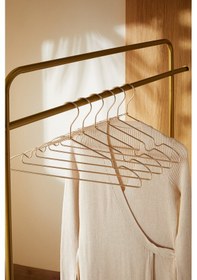 Resim Ocean Home Textile 6'lı Altın Renk Metal Giysi Askısı 22 x 41 x 0.4 cm 