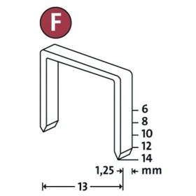 Resim Novus F Tip Ntf/8Mm Yassı Zımba Teli 960 Lı Paket 