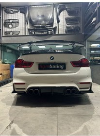 Resim Bmw Universal Dtm Vorstainer Spoyler, Piano Black Abs Plastik 3 Parça İthal Ürün Abart Kanat Spoıler 