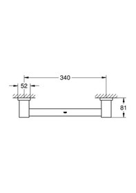 Resim Grohe - Essentials Cube Banyo Tutamağı - G40514001- Krom 