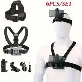 Resim 6 Parça En İyi Aksiyon Kamera Aksesuarı Seti - Ayarlanabilir Telefon Klips Montajı, Telefon ve Osmo Kameralarıyla Evrensel Uyumlu - Çok Yönlü Kullanım İçin Tam Birlikte Set 