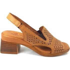 Resim Venüs 2311503 Günlük Hakiki Deri Bayan Sandalet-taba Taba 