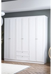 Resim Sarmobi Terra 6 Kapaklı 2 Çekmeceli Dolap 54tra600103krkr Beyaz 