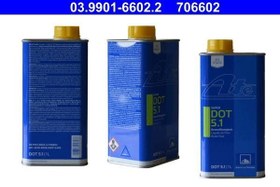 Resim ATE 03.9901-6602.2 | Fren Hidrolik Yağı Dot 4 5.1 *1 Litre 