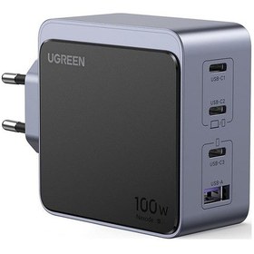 Resim Ugreen Nexode Air 35043 3xUSB-C - USB-A QC/PD 100 W Gan Hızlı Şarj Adaptörü 