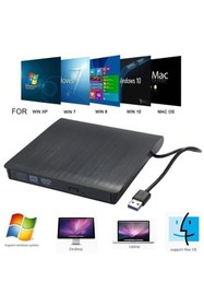 Resim ShopFast Usb 3.0 Harici Dvdrw Cd Dvd Yazıcı Okuyucu Slim External Ultra İnce Writer Uyumlu 
