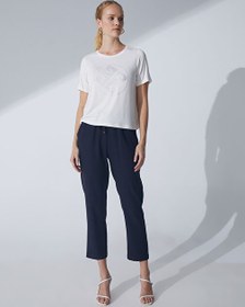 Resim Pierre Cardin Bisiklet Yaka Bej Kadın T-Shirt NORMA 