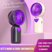 Resim 1 Adet Taşınabilir Mini Fan, 500mAh Şarj Edilebilir Lityum Pil, 3 Hızlı USB Şarj ve Askılık İpi ile - Kompakt El Tipi Tasarım, Seyahat İçin Serinlik Sağlayan Siyah & Beyaz Seçenekler, Yazın Vazgeçilmezi | Şık El Feneri | Hafif Fan 