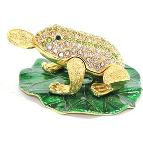 Resim Swarovski Taşlı Tekli Kurbağa Model 2 