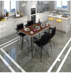Resim Knsz masa sandalye takımı hem75mazlum cvzsyh 100*070 klçsm 4 sandalye syhsyh kolçaklı sırt minderli 