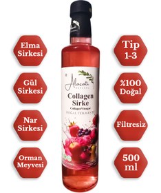 Resim Alaçatı Collagen (Kolajen) Sirke Doğal Fermantasyon 500 ml - Katkısız İçilebilir - Tip 1-3 