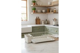 Resim Feyza Design Modern Bej Renkli Şık Bulaşıklık, Evinizde Kullanım Için Ideal Seçenek 