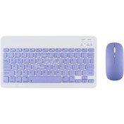 Resim TezMax Preo PTab T10 10.1" Uyumlu Kablosuz Bluetooth Şarj Edilebilir Mini Q Klavye Mouse Seti 