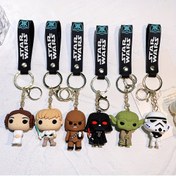 Resim Yeni çok satan Star Wars Luke Skywalker, Prenses Leia, Fırtına Askeri, Siyah Şövalye, Chuba, Yoda anahtarlık aksesuarları ve arkadaşlara doğum günü hediyesi vermek için iyi bir seçim 