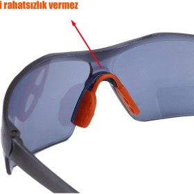 Resim Bisiklet Güneş Gözlüğü Uv Korumalı Silikon Burunlu Bisikletçi Gözlük Füme 