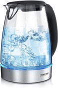 Resim Arendo - Cam Su Isıtıcısı Glasgow – 1,7 Litre – Paslanmaz Çelik – Kireç Filtresi – Mavi Led 