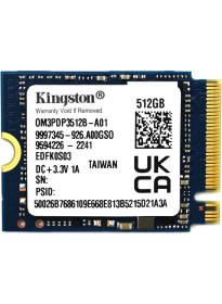 Resim Kingston 512GB 2230 M.2 Nvme Pcıe 3.0x4 SSD Solid State Drive OM3PDP3512B Refrubıshed 
