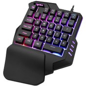 Resim Xindoker "hxsj G92 Tek Elle Rgb Aydınlatmalı 35 Tuşlu Oyun Klavyesi - Usb Bağlantılı, Makro Kayıt Özellikli" 