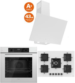 Resim Ferre ICON PLUS 75 SERİSİ 3LÜ CAM ANKASTRE SET (QBL63CB-SS036-D078SA) 