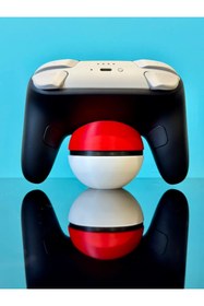 Resim nihuda Nintendo Switch Pro Kol Standı – Oyun Kolu Tutucu Masaüstü Stand (Pokeball Tasarım) 