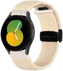 Resim Amazfit Gtr 47 Mm Lite/gtr 2e/3/gtr 3 Pro/gtr 2 sport/pace Uyumlu Flexi Hasır Magnet Kordon 22 Mm Krem 