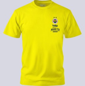 Resim Fenerbahçe Sarı Basketbol Final Four 2026 Tshirt - Sarı / M 