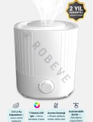 Resim ROBEVE 2.5 Lt Hava Nemlendirici Buhar Makinesi Ultrasonik Difüzör Oda Nemlendirici Hava Nemlendiricisi 