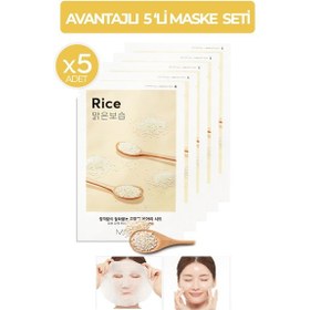 Resim Missha Pirinç Özlü Aydınlatıcı ve Nemlendirici Yaprak Maske Seti 5 x 17 G 