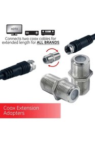 Resim Derwell 10 Adet 10x Uydu Kablo Uzatma Birleştirme F To F Dişi / Dişi Ara Bağlantı Uzatıcı Adaptör Konnektör 