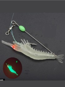 Resim Eagenset Fosforlu Glow Silikon Karides Yapay Yem Beyaz 